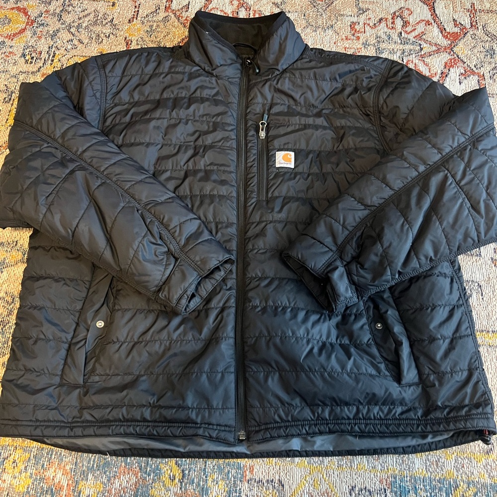 Carhartt Dark Quilted Jacket with Logo